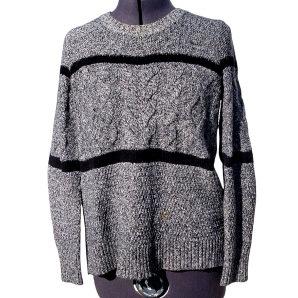 Madewell grey and black pullover sweater. S - Picture 1 of 4
